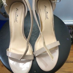 Ann Michelle Nice strap nude shoes